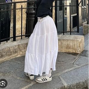 NWT Women’s J.Jill White Maxi Skirt - Large